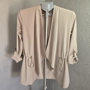 Garnet Hill Women's Cream Jacket Fall Office Preppy